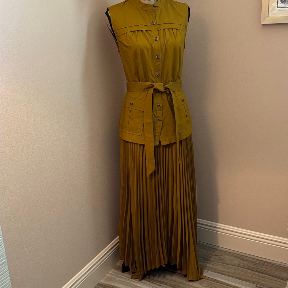 NWT AnthropologiePleated Sleeveless Tunic MIDI Dress